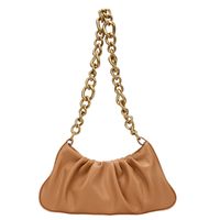 Women's Streetwear Solid Color Pleated Square Zipper Underarm Bag Pu Leather Shoulder Bags sku image 2
