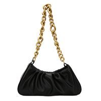 Women's Streetwear Solid Color Pleated Square Zipper Underarm Bag Pu Leather Shoulder Bags sku image 4