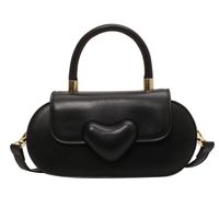 Women's Pu Leather Solid Color Elegant Fashion Soft Surface Square Magnetic Buckle Crossbody Bag Saddle Bag sku image 4