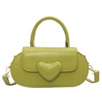 Women's Pu Leather Solid Color Elegant Fashion Soft Surface Square Magnetic Buckle Crossbody Bag Saddle Bag sku image 3