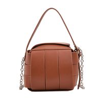 Women's Pu Leather Geometric Solid Color Basic Fashion Soft Surface Square Magnetic Buckle Handbag Crossbody Bag sku image 5
