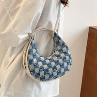 Women's Fashion Plaid Plaid Soft Surface Zipper Handbag Pu Leather Shoulder Bags main image 4