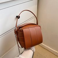 Women's Pu Leather Geometric Solid Color Basic Fashion Soft Surface Square Magnetic Buckle Handbag Crossbody Bag main image 5