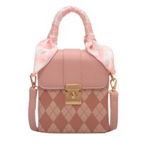 Women's Fashion Classic Style Solid Color Soft Surface Square Buckle Shoulder Bag Handbag Square Bag Pu Leather Shoulder Bags sku image 4