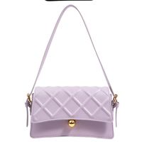 Mujeres Elegante Moda Color Sólido Lingge Superficie Suave Cuadrado Hebilla Magnética Bolsa De Hombro Bolso Cuadrado Cuero Sintético Bolsos De Hombro sku image 1