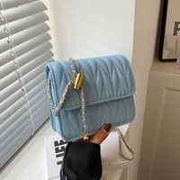 Women's Basic Fashion Solid Color Soft Surface Square Magnetic Buckle Shoulder Bag Square Bag Pu Leather Shoulder Bags main image 1