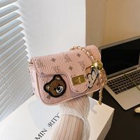 Women's Cute Fashion Solid Color Soft Surface Square Buckle Shoulder Bag Square Bag Pu Leather Shoulder Bags main image 3