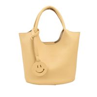 Women's Pu Leather Solid Color Elegant Fashion Soft Surface Bucket Type Magnetic Buckle Crossbody Bag Bucket Bag sku image 2
