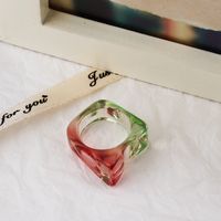 Women's Simple Style Geometric Gradient Color Arylic Synthetic Resin Rings Rings main image 3