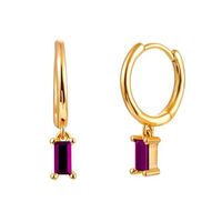 Women's Fashion Square Copper Earrings Inlaid Zircon Zircon Copper Earrings main image 7