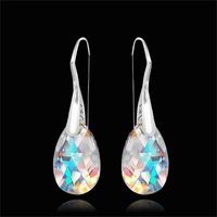 Women's Romantic Water Drop Alloy Earrings Water Drop Artificial Crystal Earrings sku image 1