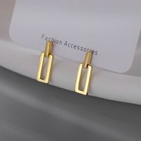 Simple Style Geometric Alloy Metal No Inlaid Ear Studs main image 6