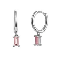 Women's Fashion Square Copper Earrings Inlaid Zircon Zircon Copper Earrings sku image 9