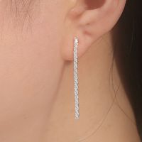 Modern Style Tassel Copper Inlay Zircon Ear Line 1 Pair sku image 2