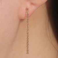 Modern Style Tassel Copper Inlay Zircon Ear Line 1 Pair sku image 1