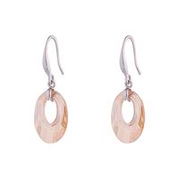 Fashion Circle Copper Crystal Earrings main image 3