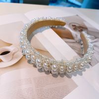Korean Retro Pearl Bridal Headband sku image 3