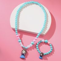 Cute Cartoon Character Arylic Beaded Pendant Necklace Bracelets main image 3