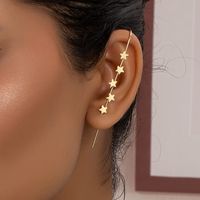 New Fashion Simple Star Geometric Ear Clip One-piece Alloy Earrings main image 1