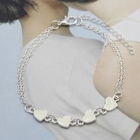 Romantic Heart Shape Alloy Plating Bracelets 1 Piece main image 2