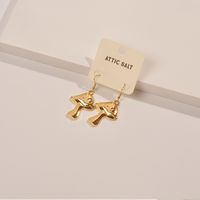 New Style Oil Dripping Diamond Stitching Plate Mushroom Colorful Little Daisy  Earrings sku image 4