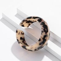 Leopard Print Cellulose Acetat Blatt Öffnen-ended Armband sku image 1