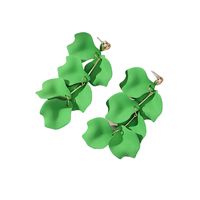 New Style Creative Solid Color Leaves Long Pendant Earrings main image 4