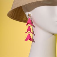 New Style Creative Solid Color Leaves Long Pendant Earrings sku image 3