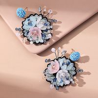 New Style Fashion Handmade Bead Color Flower Earrings main image 1