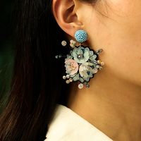 New Style Fashion Handmade Bead Color Flower Earrings main image 2