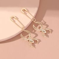 Creative New Style Spider Shape Pendant Pin Metal Earrings main image 5