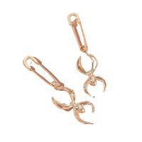 Creative New Style Spider Shape Pendant Pin Metal Earrings main image 4