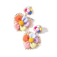New Style Creative Flower Color Matching Pendant Earrings main image 5