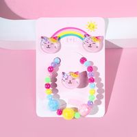 Korean Style/korean Style Cat Plastic No Inlaid Ball Bead Chain Suit main image 5