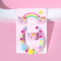 Korean Style/korean Style Cat Plastic No Inlaid Ball Bead Chain Suit main image 1