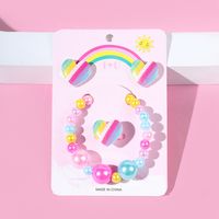 Korean Style/korean Style Heart Shape Plastic No Inlaid Ball Bead Chain Suit main image 2