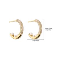 Fashion Solid Color Inlaid Zircon C-shaped Ear Ring main image 2
