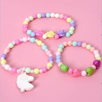 Unicorn Pendant Acrylic Handmade Beaded Color Bracelet Set main image 3