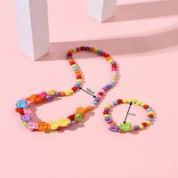 Korean Style/korean Style Flowers Plastic Handmade Flowers Ball Bead Chain Colorful Beads Necklace Necklace main image 4