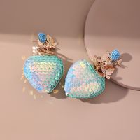 New Style Creative Flower Sequin Ball Pendant Earrings sku image 5