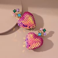 New Style Creative Flower Sequin Ball Pendant Earrings sku image 2