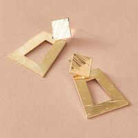 Fashion Punk Style Golden Geometric Large Size Alloy Earrings sku image 1