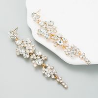 Fashion New Irregular Full Diamond Alloy Gold Earrings main image 5