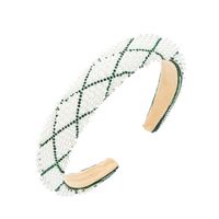 Fashion Retro Starry Pearl Diamond-embedded Fabric Headband Wide-brimmed main image 3