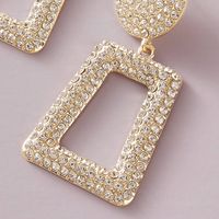 Exaggeration Alloy Geometric Pattern Earrings Party Birthday Party Artificial Rhinestone Drop Earrings main image 3