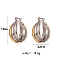Fashion Simple Jewelry Women's Stainless Steel Spiral Twist Earrings main image 3