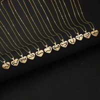 Fashion Creative Heart Shaped Pendant Twelve Constellation Paper Card Alloy Necklace Wholesale main image 1