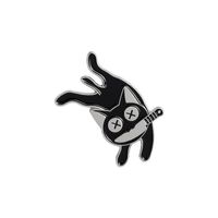 Cartoon Animal Frog Cat Mushroom-shaped Haircut Goose Bite Knife Clothing Brooch sku image 6