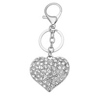 Mode Coeur Forme Alliage Diamant Strass Femmes Porte-clés main image 3
