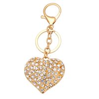 Mode Coeur Forme Alliage Diamant Strass Femmes Porte-clés sku image 1